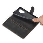 AZNS Magnetic Clasp Leather Case Drop-proof Fully Wrapped Wallet Stand Phone Cover for Samsung Galaxy A32 4G (EU Version)