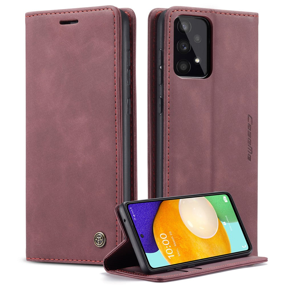 CASEME 013 Series PU-læder Folio Telefonetui Pung Stativdesign Letvægts Selvabsorberende Telefoncover til Samsung Galaxy A53 5G