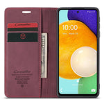 CASEME 013 Series PU-læder Folio Telefonetui Pung Stativdesign Letvægts Selvabsorberende Telefoncover til Samsung Galaxy A53 5G