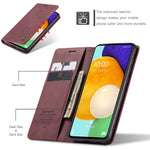CASEME 013 Series PU-læder Folio Telefonetui Pung Stativdesign Letvægts Selvabsorberende Telefoncover til Samsung Galaxy A53 5G
