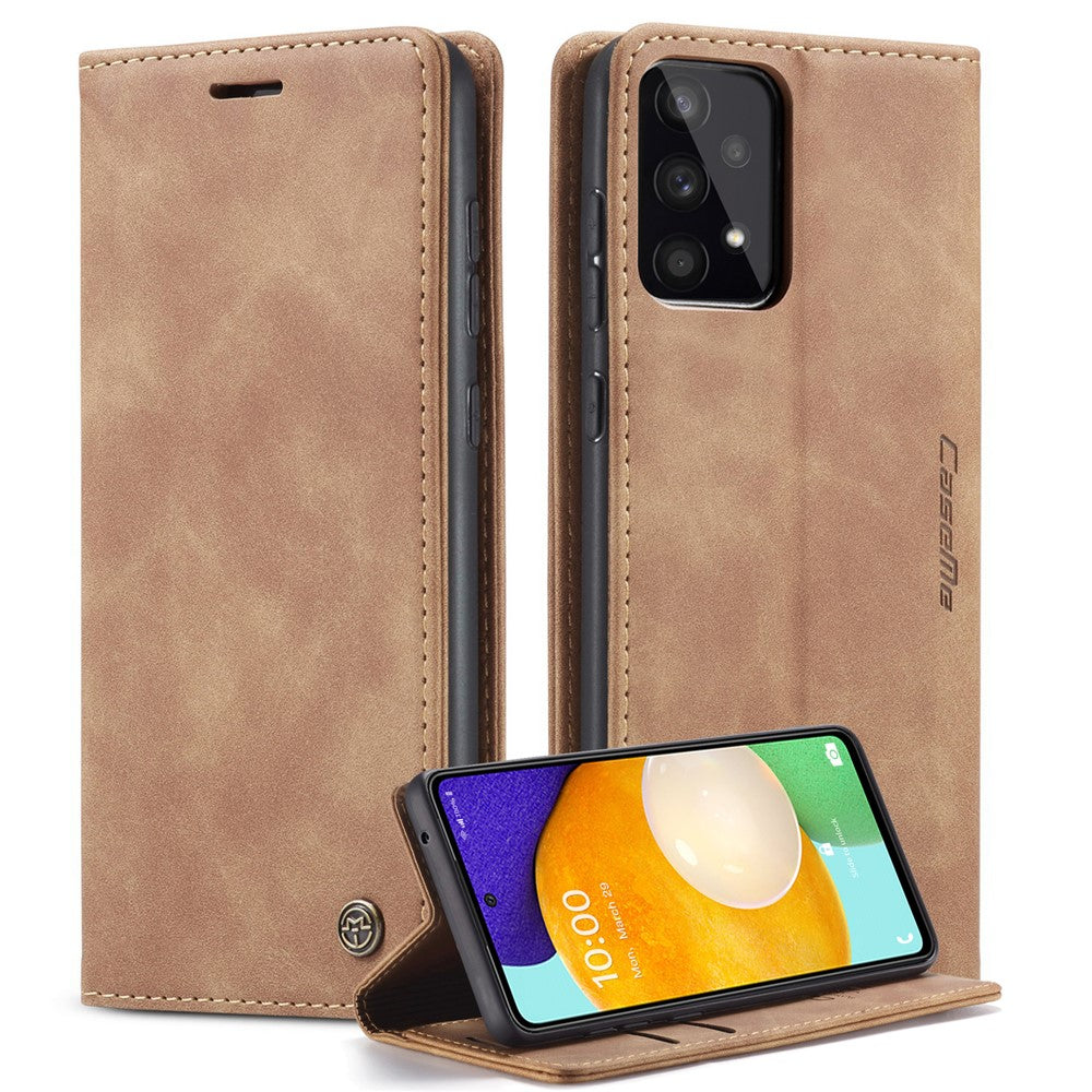 CASEME 013 Series PU-læder Folio Telefonetui Pung Stativdesign Letvægts Selvabsorberende Telefoncover til Samsung Galaxy A53 5G