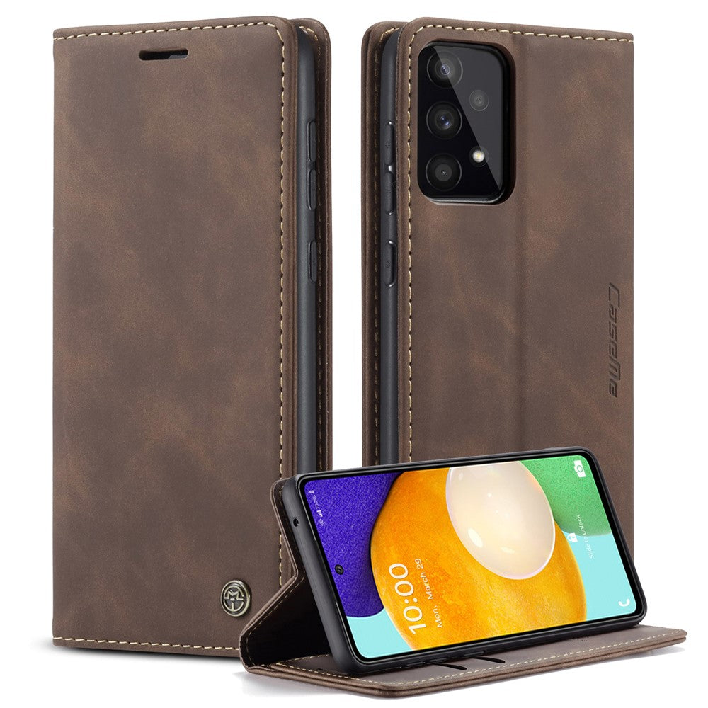 CASEME 013 Series PU-læder Folio Telefonetui Pung Stativdesign Letvægts Selvabsorberende Telefoncover til Samsung Galaxy A53 5G