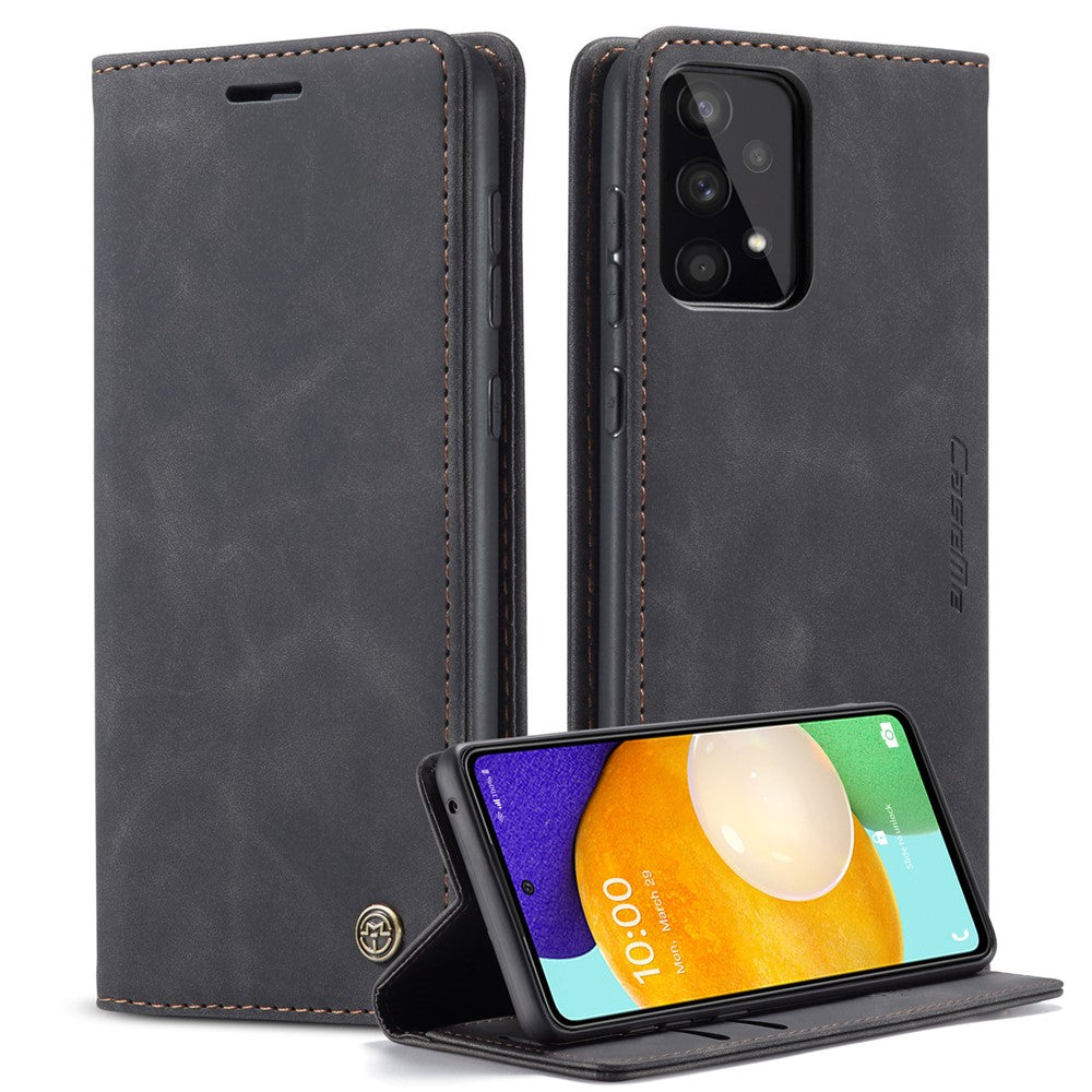 CASEME 013 Series PU-læder Folio Telefonetui Pung Stativdesign Letvægts Selvabsorberende Telefoncover til Samsung Galaxy A53 5G