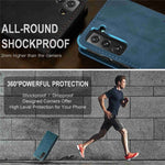 CASEME 013-serien för Samsung Galaxy S22 5G PU-läder plånboksfodral med stativ, magnetiskt absorberande korthållare