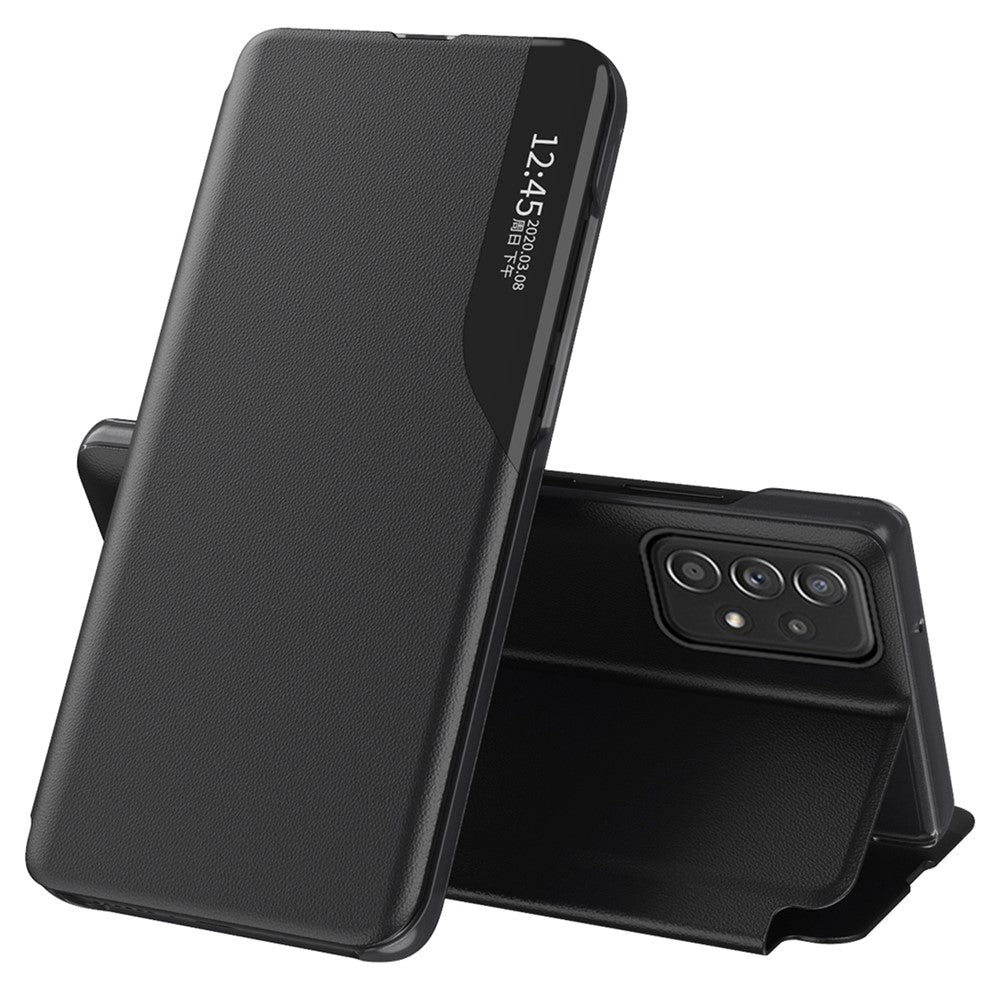Fodral View Window PU-läder Stativskal för Samsung Galaxy A33 5G