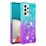 LE3 Series Gradient Glittering Sequins Quicksand TPU Cover Shell Anti-Scratch Corner Cushion Phone Case for Samsung Galaxy A53 5G