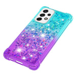 LE3 Series Gradient Glittering Sequins Quicksand TPU Cover Shell Anti-Scratch Corner Cushion Phone Case for Samsung Galaxy A53 5G