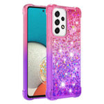 LE3 Series Gradient Glittering Sequins Quicksand TPU Cover Shell Anti-Scratch Corner Cushion Phone Case for Samsung Galaxy A53 5G