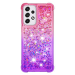 LE3-serien Gradient Glitterende Pailletter Kviksand TPU Cover Skal Dynamisk Sjov Telefonetui til Samsung Galaxy A33 5G