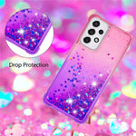 LE3-serien Gradient Glitterende Pailletter Kviksand TPU Cover Skal Dynamisk Sjov Telefonetui til Samsung Galaxy A33 5G