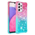 LE3-serien Gradient Glitterende Pailletter Kviksand TPU Cover Skal Dynamisk Sjov Telefonetui til Samsung Galaxy A33 5G