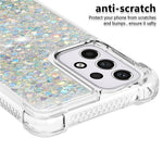 LE1-serien Quicksand TPU Beskyttende Cover Skal Ikke-gulnende Kanter Glimrende Pailletter Quicksand Telefonetui til Samsung Galaxy A33 5G