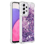 LE1-serien Quicksand TPU Beskyttende Cover Skal Ikke-gulnende Kanter Glimrende Pailletter Quicksand Telefonetui til Samsung Galaxy A33 5G