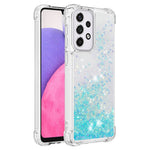 LE1-serien Quicksand TPU Beskyttende Cover Skal Ikke-gulnende Kanter Glimrende Pailletter Quicksand Telefonetui til Samsung Galaxy A33 5G