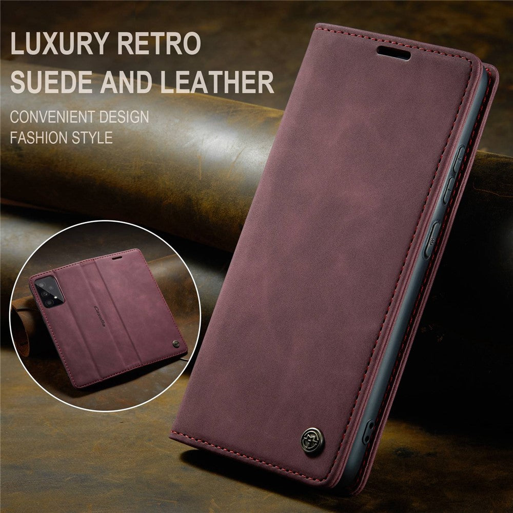CASEME 013-serien pungfunktion PU-læder + TPU mobiltelefoncover med auto-absorberet magnetlukning til Samsung Galaxy A33 5G