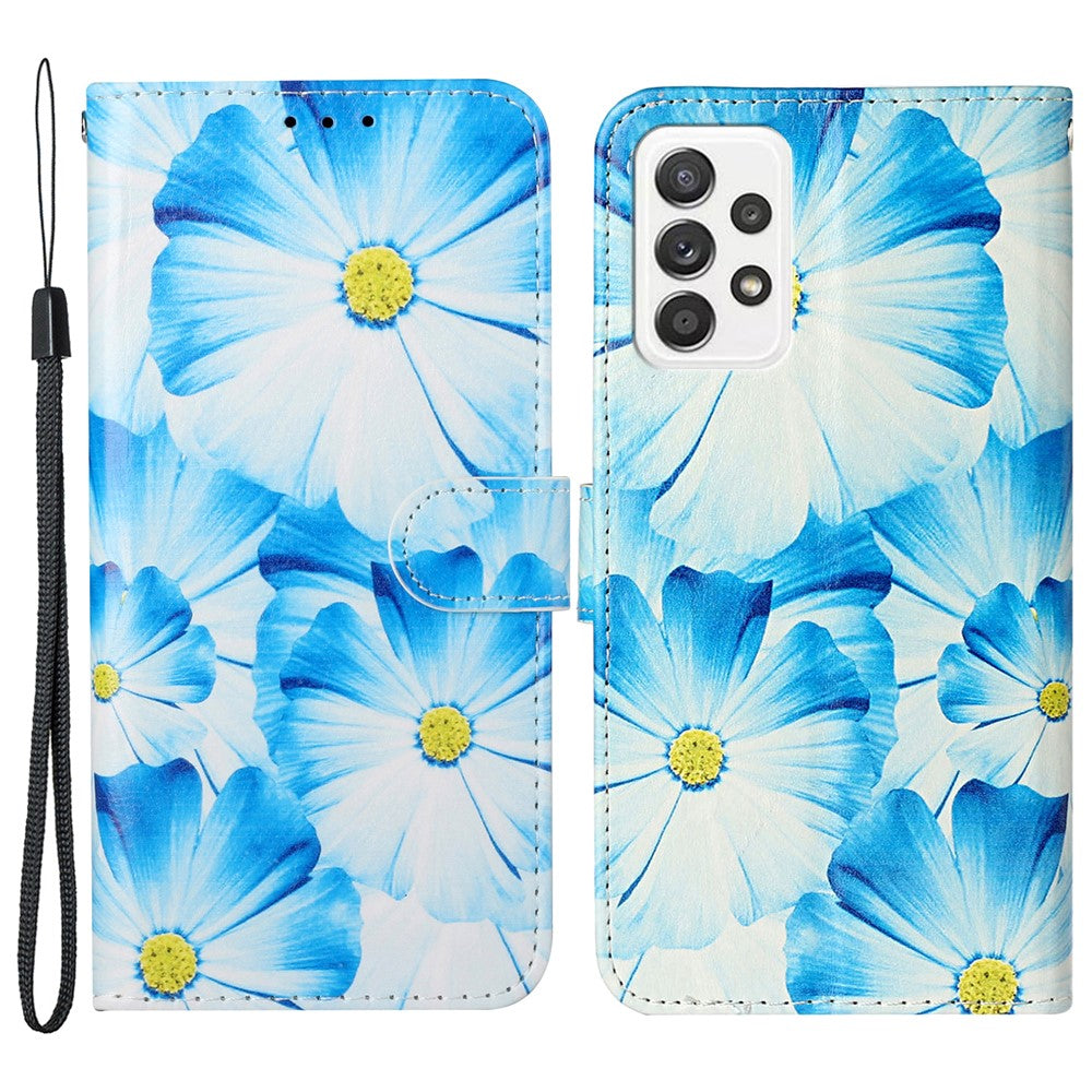 Mönstertryck PU-läder + TPU Magnetspänne mobilskal med Vikbart Stativ Plånbok för Samsung Galaxy A33 5G