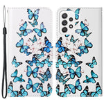 Mönstertryck PU-läder + TPU Magnetspänne mobilskal med Vikbart Stativ Plånbok för Samsung Galaxy A33 5G