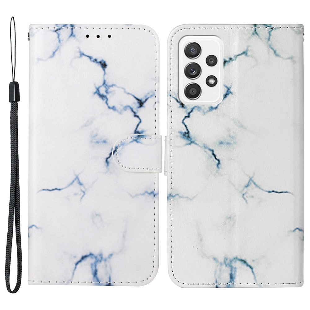 Mönstertryck PU-läder + TPU Magnetspänne mobilskal med Vikbart Stativ Plånbok för Samsung Galaxy A33 5G