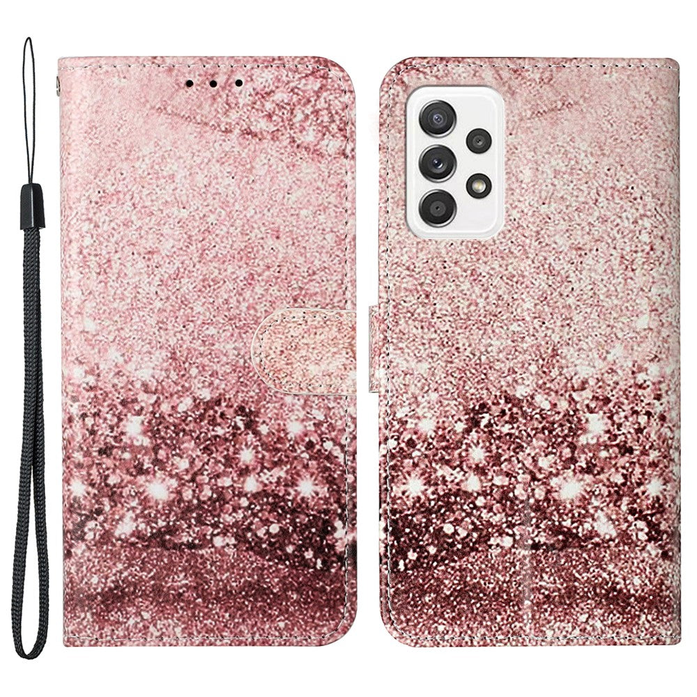 Mönstertryck PU-läder + TPU Magnetspänne mobilskal med Vikbart Stativ Plånbok för Samsung Galaxy A33 5G