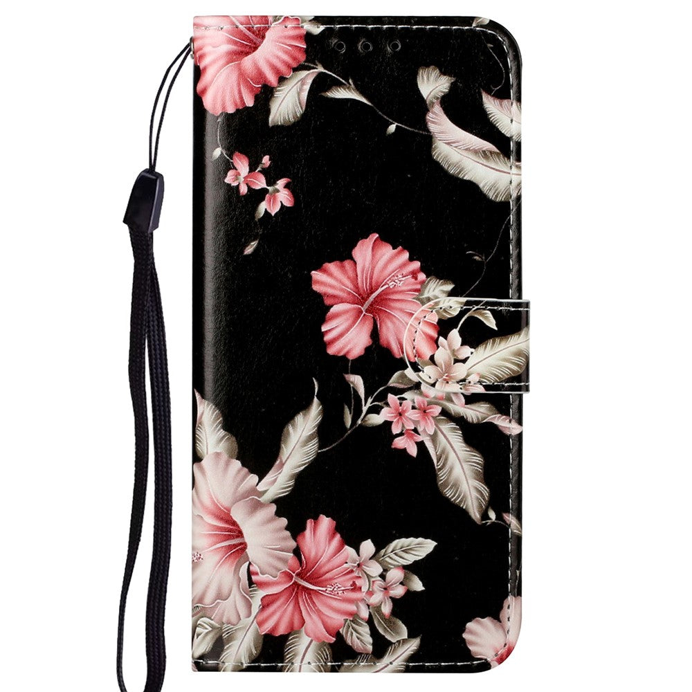 Mønstertryk PU-læder + TPU magnetisk klaptelefoncover med foldbar standerpung til Samsung Galaxy A33 5G