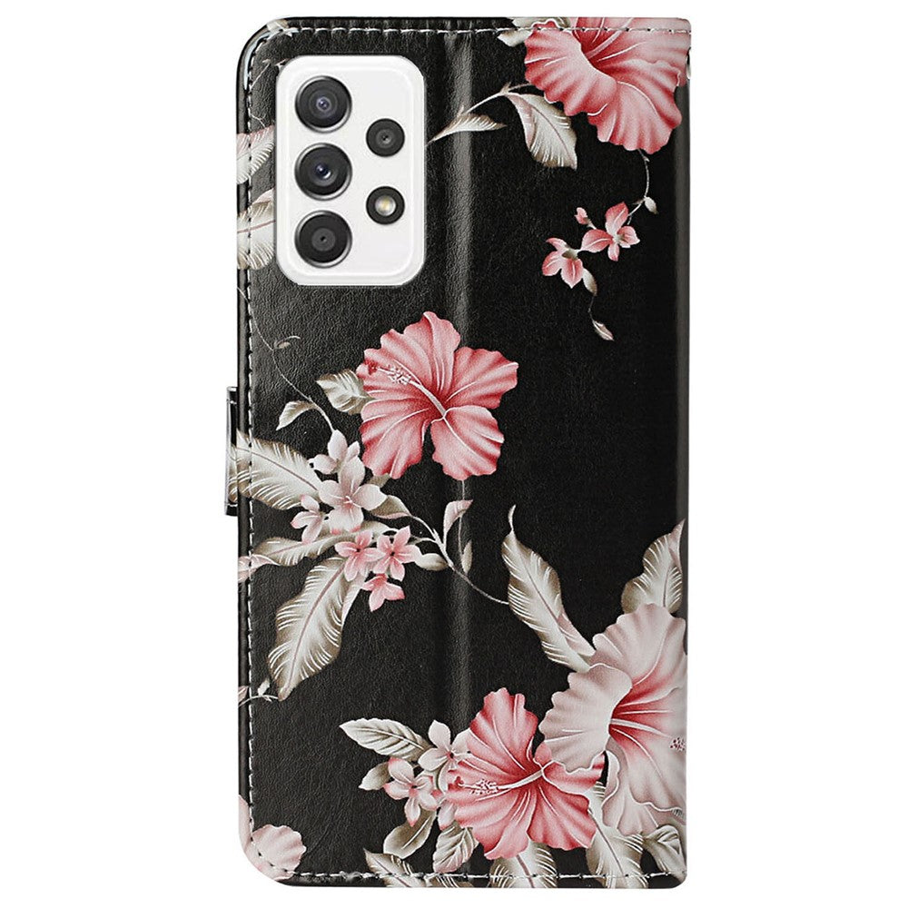 Mønstertryk PU-læder + TPU magnetisk klaptelefoncover med foldbar standerpung til Samsung Galaxy A33 5G