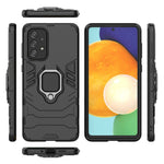 Til Samsung Galaxy A73 5G Ringholder Kickstand PC + TPU Dobbeltlags Stødabsorberende Beskyttelsescover