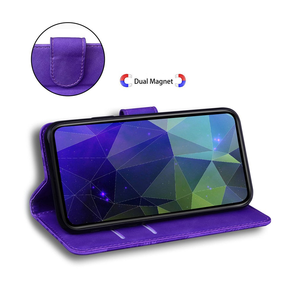 PU Leather + TPU Folio Flip Phone Case Solid Color Anti-scratch Shell with Stand Wallet for Samsung Galaxy A53 5G