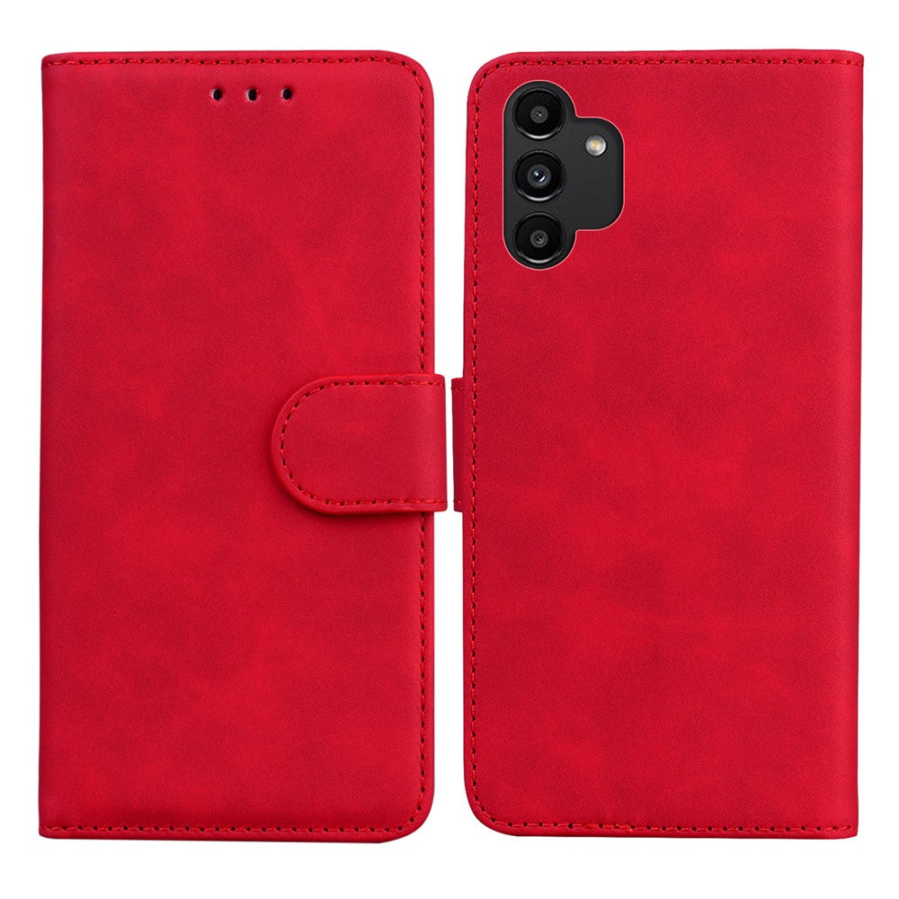 Til Samsung Galaxy A13 4G Fuld Beskyttende Tekstureret Praktisk Læder Etui Magnetisk Mobiltelefon Pung Cover med Stand