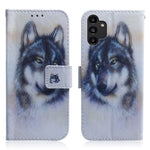 Pungstativ Designmønster Tryk Dobbeltbeskyttende PU Læder + TPU Telefoncover til Samsung Galaxy A13 4G