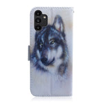 Pungstativ Designmønster Tryk Dobbeltbeskyttende PU Læder + TPU Telefoncover til Samsung Galaxy A13 4G