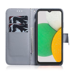 Pungstativ Designmønster Tryk Dobbeltbeskyttende PU Læder + TPU Telefoncover til Samsung Galaxy A13 4G
