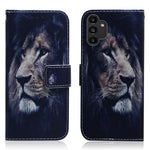 Pungstativ Designmønster Tryk Dobbeltbeskyttende PU Læder + TPU Telefoncover til Samsung Galaxy A13 4G