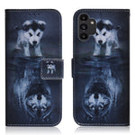 Pungstativ Designmønster Tryk Dobbeltbeskyttende PU Læder + TPU Telefoncover til Samsung Galaxy A13 4G