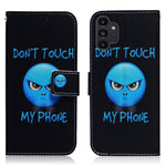 Pungstativ Designmønster Tryk Dobbeltbeskyttende PU Læder + TPU Telefoncover til Samsung Galaxy A13 4G