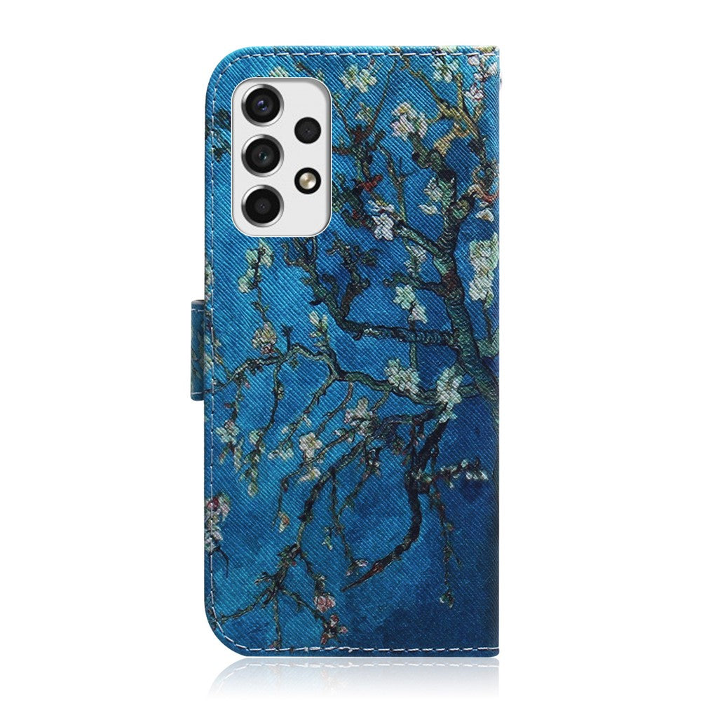 PU-læder + TPU Dobbelt Beskyttelse Mønsterprint Anti-fald Pung Stander Mobiltelefoncover til Samsung Galaxy A33 5G