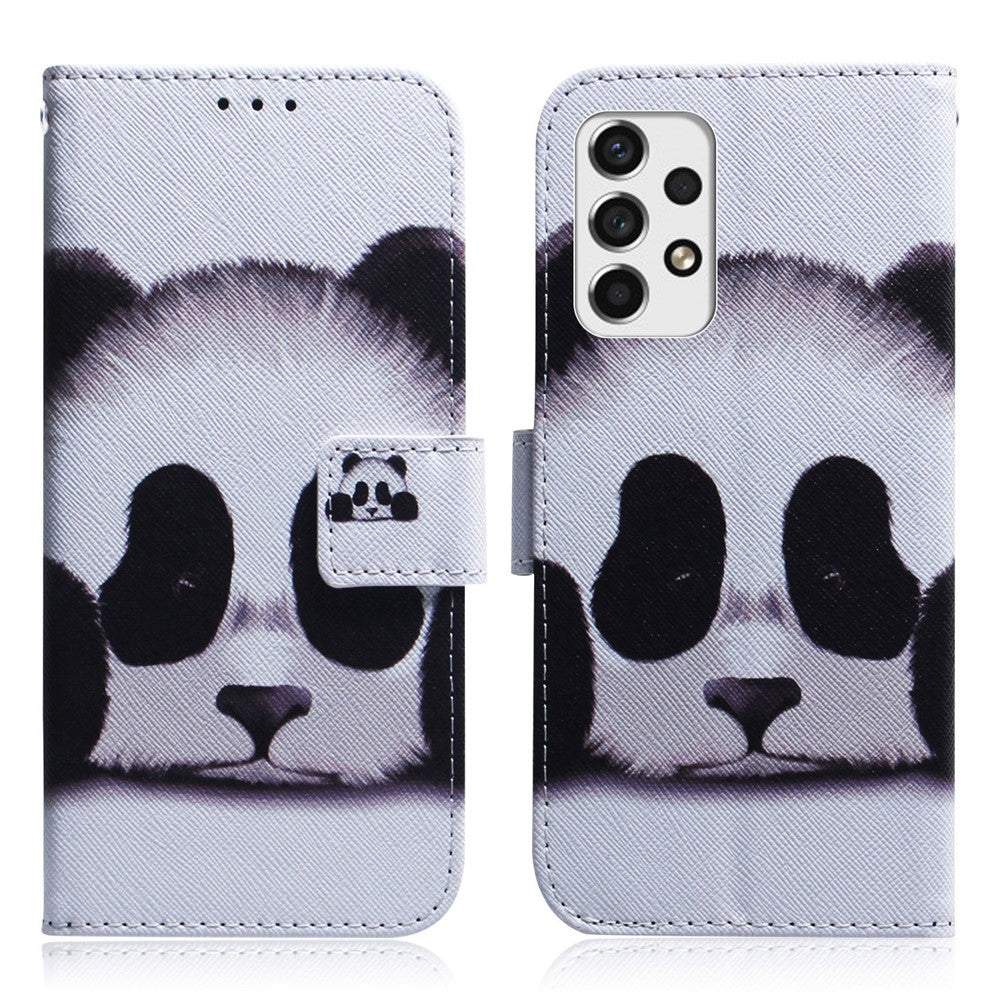 PU-læder + TPU Dobbelt Beskyttelse Mønsterprint Anti-fald Pung Stander Mobiltelefoncover til Samsung Galaxy A33 5G