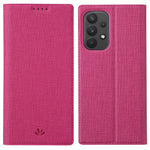 VILI DMX-serien PU-läderfodral med stativ, stötdämpande, automatiskt magnetiskt stängt mobilfodral med kortplats för Samsung Galaxy A33 5G