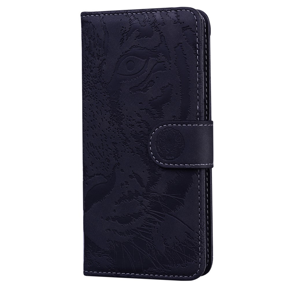 Til Samsung Galaxy A53 5G Flip Lædercover Beskyttende Telefonetui Med Præget Tigermønster Og Stander Til Kreditkort