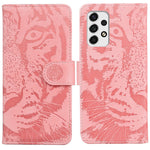 Til Samsung Galaxy A53 5G Flip Lædercover Beskyttende Telefonetui Med Præget Tigermønster Og Stander Til Kreditkort