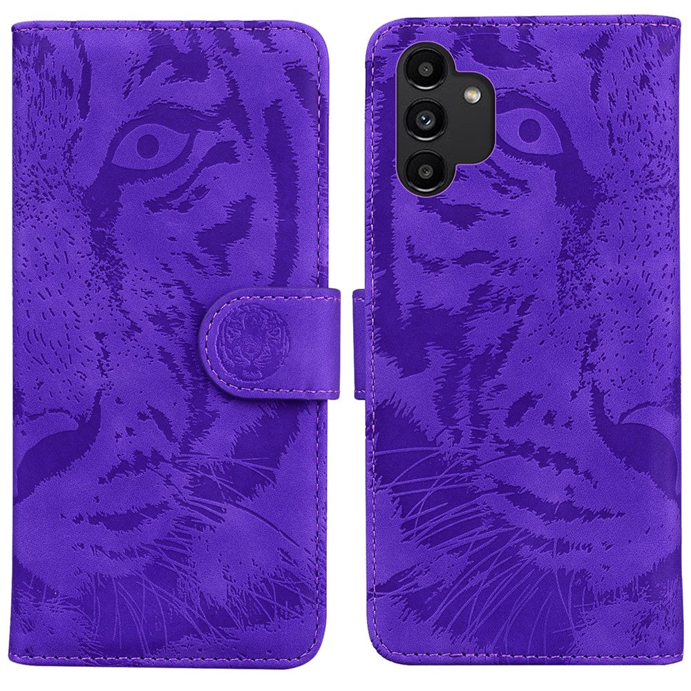 Flip Mobile Phone Bag Case Imprinting Tiger Pattern PU Leather Protective Phone Cover with Stand Wallet for Samsung Galaxy A13 4G