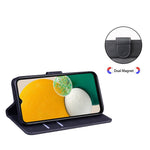 PU-läder + TPU Magnetisk stängning Fallsäkert fodral med hud, beröringskänsla, fjärilstryck, stativ och plånbok för Samsung Galaxy A13 4G