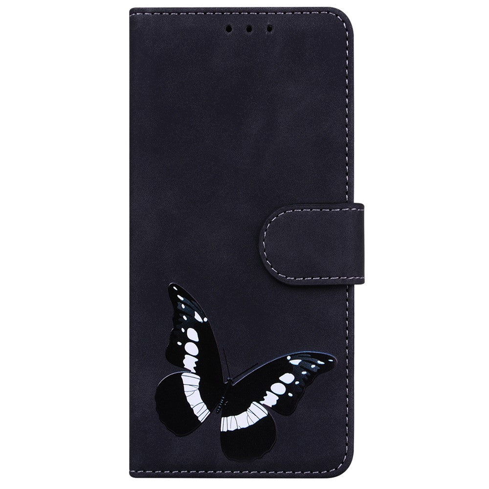 PU-läder + TPU Magnetisk stängning Fallsäkert fodral med hud, beröringskänsla, fjärilstryck, stativ och plånbok för Samsung Galaxy A13 4G