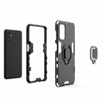 Shockproof Protection 2-in-1 Hybrid Hard PC Soft Flexible TPU Back Case with Ring Kickstand for Samsung Galaxy A13 4G/5G