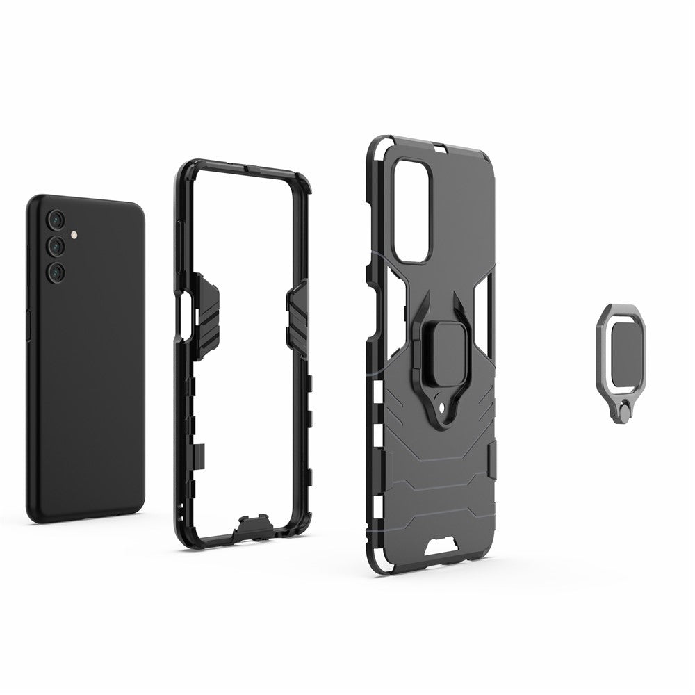 Shockproof Protection 2-in-1 Hybrid Hard PC Soft Flexible TPU Back Case with Ring Kickstand for Samsung Galaxy A13 4G/5G