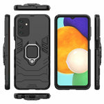 Shockproof Protection 2-in-1 Hybrid Hard PC Soft Flexible TPU Back Case with Ring Kickstand for Samsung Galaxy A13 4G/5G