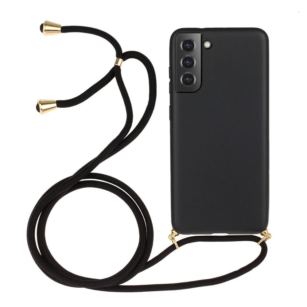 Drop Proof TPU + Biodegradable Wheat Straw Eco-Friendly Slim Protective Case Cover with Strap for Samsung Galaxy S22 5G