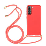 Drop Proof TPU + Biodegradable Wheat Straw Eco-Friendly Slim Protective Case Cover with Strap for Samsung Galaxy S22 5G