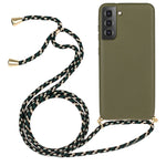 Drop Proof TPU + Biodegradable Wheat Straw Eco-Friendly Slim Protective Case Cover with Strap for Samsung Galaxy S22 5G