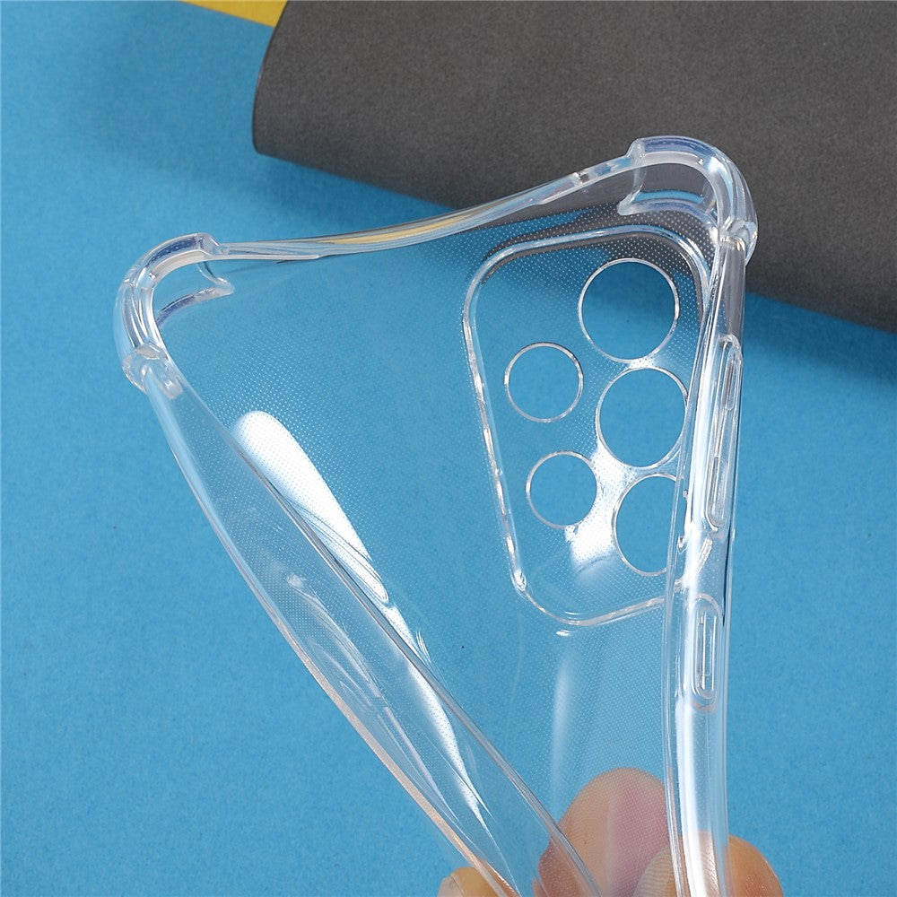 Förbättrade hörn Exakt utskärning 1,5 mm förtjockad mjuk TPU-skal Transparent mobilskydd för Samsung Galaxy A33 5G