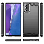 1.8mm Carbon Fiber Drop-proof Anti-fingerprint Brushed Texture Flexible TPU Mobile Phone Cover for Samsung Galaxy Note20/Note20 5G